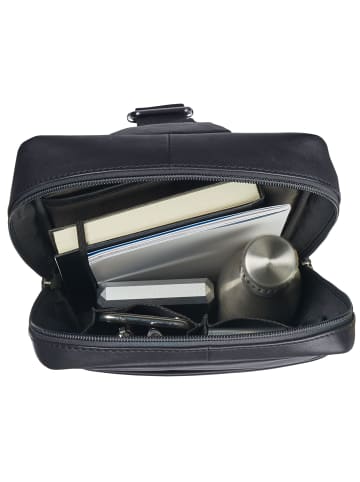 Leonhard Heyden Hamburg Sling Bag Leder 30 cm schwarz