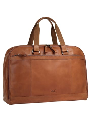 Sansibar Reisetasche echt Leder in cognac