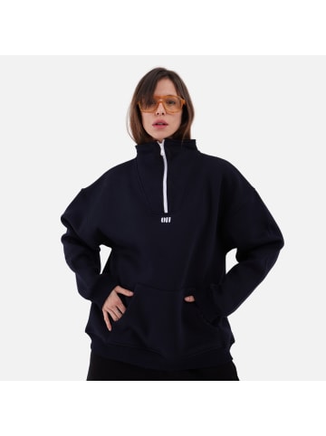 COFI 1453 Zipper Sweatshirt Oversize in Dunkelblau