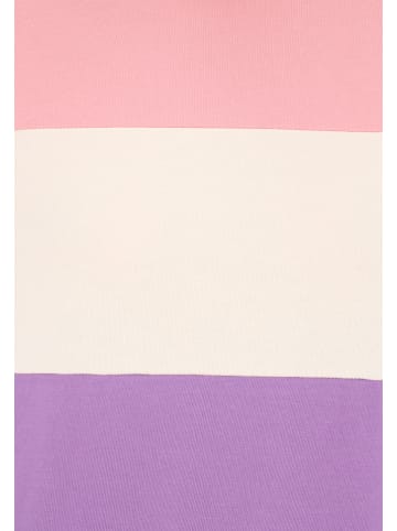Swirly Women Sweatshirt in Beige Purple Multicolor
