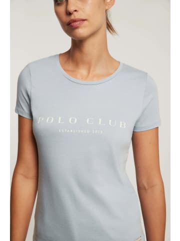 Polo Club T-Shirt in Blaues Pastell