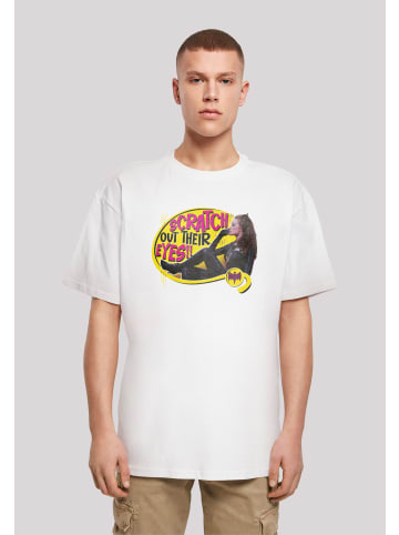 F4NT4STIC Heavy Oversize T-Shirt Batman TV Series Catwoman Scratch in weiß