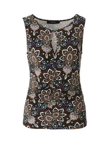 Aniston CASUAL Tanktop in schwarz-braun-türkis-weiß-blau-ocker