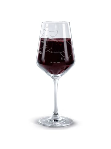 Mr. & Mrs. Panda Rotweinglas Hund Dackel ohne Spruch in Transparent