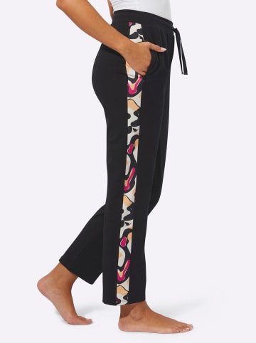 creation L Hose in schwarz-fuchsia