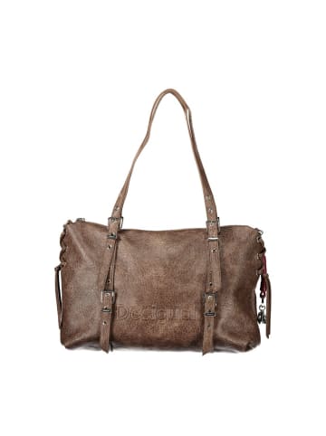 Desigual Braun Polyurethan Damen Schultertasche