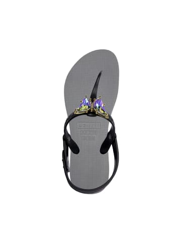 Uzurii Luxury Footwear platte hausschuhe Selena Butterfly Chrystal in silber