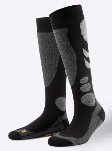 Mustang Ski-Socken in schwarz-anthrazit