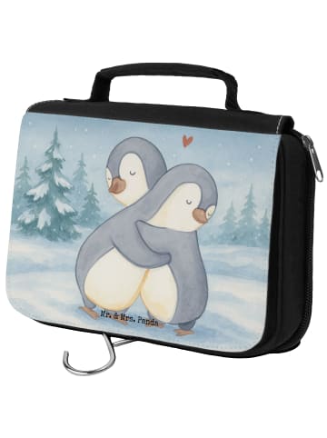 Mr. & Mrs. Panda Kulturbeutel Pinguine Kuscheln Design ohne Spruch in Weiß