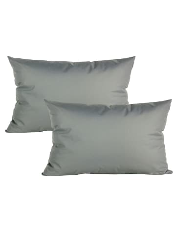JACK 2er Set Outdoor Kissenhülle 40x60cm Uni in Grau