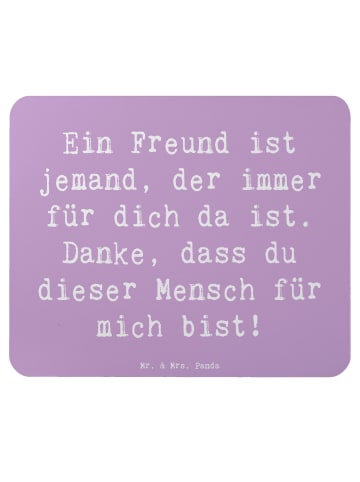 Mr. & Mrs. Panda Mauspad Spruch Freund fürs Leben mit Spruch in Lavendeltraum