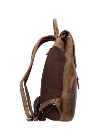 Greenburry Vintage Daypack Leder 40 cm Laptopfach in brown
