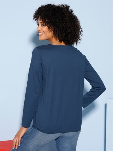 Sieh an! Langarm-Shirt in dunkelblau