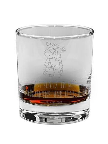 Mr. & Mrs. Panda Whiskey Glas Kuh mit Spruch in Transparent