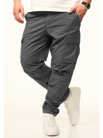 DAILY COTTON Cargohose - als Stoffhose mit Stretch im Tapered Fit in Dunkelgrau