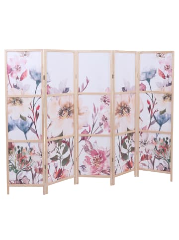 MCW Paravent O70, Naturmotive 170x227cm, Blumen