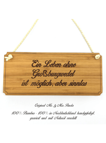 Mr. & Mrs. Panda Praxisschild Großburgwedel mit Spruch in Keine Angabe