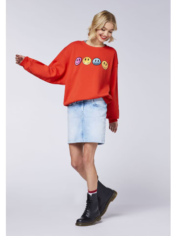 emoji Sweater in Rot