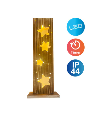 näve LED Weihnachtsartikel "STERNE" in natur - (L)22 cm x (B)11 cm x (H)60 cm
