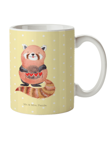 Mr. & Mrs. Panda Kindertasse Roter Panda ohne Spruch in Gelb Pastell