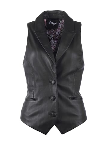 Maze Lederweste 42021119 in schwarz