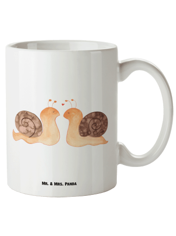 Mr. & Mrs. Panda Pott Schnecken Liebe ohne Spruch in Weiß