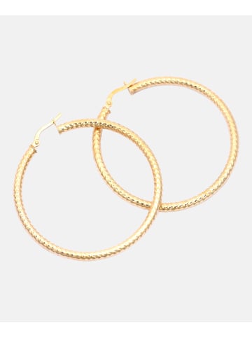 Diamant L'éternel Creolen aus 375 Gelbgold