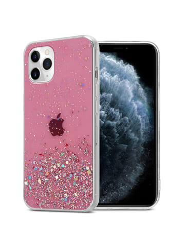cadorabo Hülle für Apple iPhone 11 Glitter in Rosa mit Glitter
