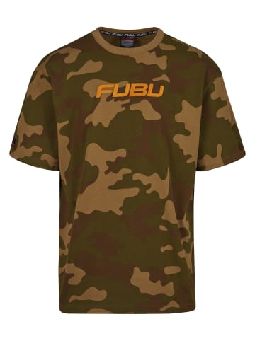 FUBU T-Shirts in olive/orange