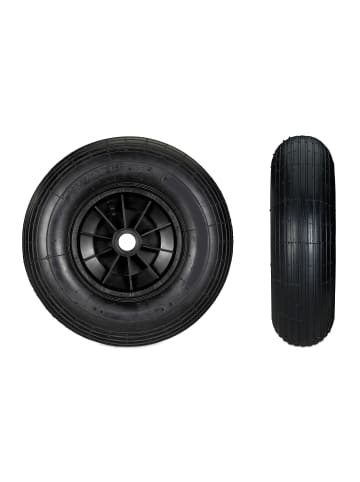 relaxdays 4 x Schubkarrenrad in Schwarz 4.00 6