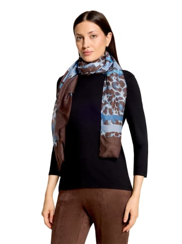 Betty Barclay Basic-Schal mit Animalprint in Blau/Braun