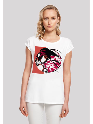 F4NT4STIC Extended Shoulder T-Shirt Manga Girl Japan in weiß