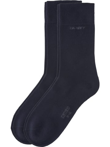 camano Unisex-Socken 2 Paar mit Softbund ca-soft in dunkelblau