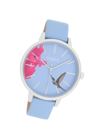 Oozoo Analog-Armbanduhr Oozoo Timepieces hellblau groß (ca. 42mm)
