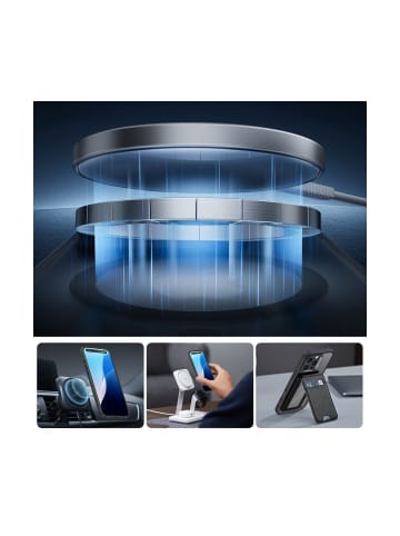 COFI 1453 ESR Classic Pro Set Halolock magnetisch Hülle iPhone 16 Pro Schwarz in Schwarz