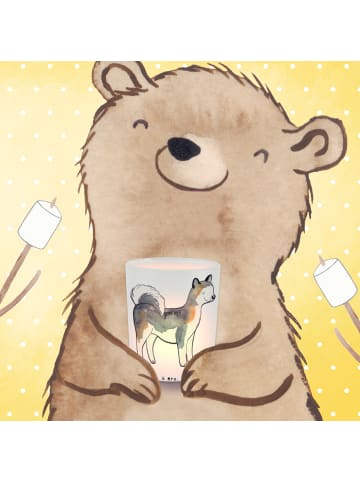 Mr. & Mrs. Panda Glas Teelichthalter Siberian Husky Moment ohne ... in Transparent