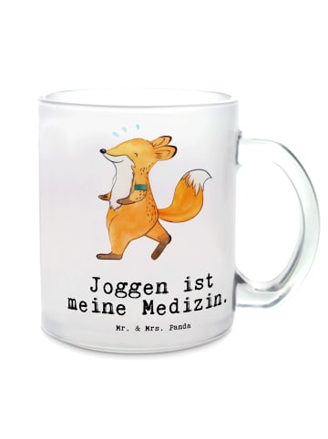 Mr. & Mrs. Panda Tee Tasse Fuchs Joggen mit Spruch in Transparent