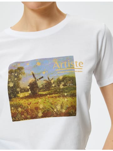 KOTON T-shirt in Weiß