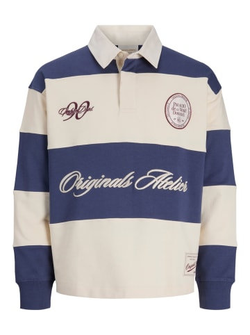 JACK & JONES Junior Sweatshirt Polokragen Jorsalamanco Rugby Polo in crown blue