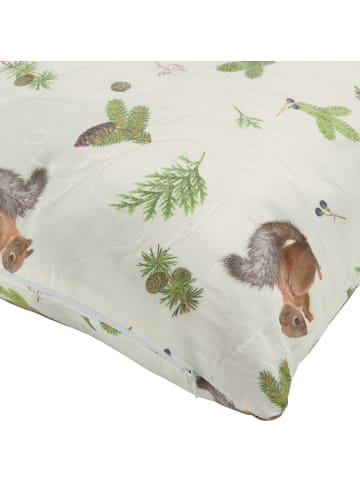 Erwin Müller Baumwollmischung Kissenhülle in natur-grün