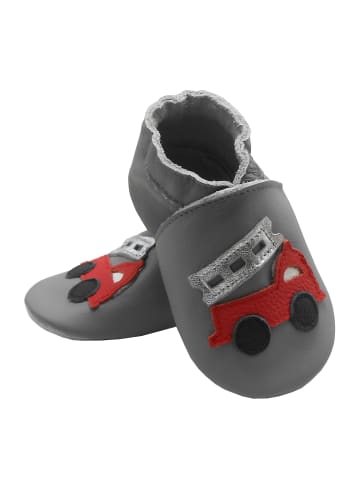 Bemesu Baby Krabbelschuhe aus Leder, weiche Lauflernschuhe mit rutschfester Sohle 