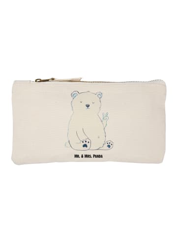 Mr. & Mrs. Panda Kosmetiktasche Eisbär Faul ohne Spruch in Weiß