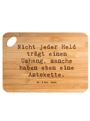 Mr. & Mrs. Panda Holzbrett Spruch Bürgermeister Held mit Spruch in Braun