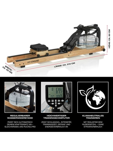 FitEngine FitEngine Rudergerät - regulierbarer Wasserwiderstand