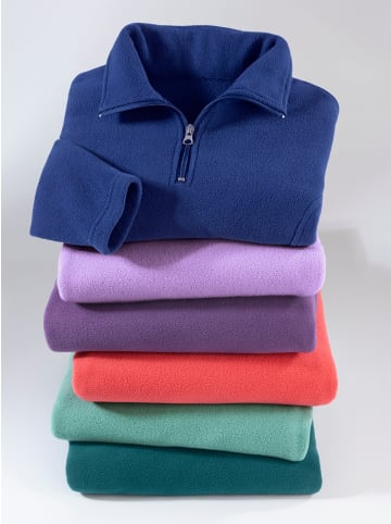 Sieh an! Fleece-Shirt in royalblau
