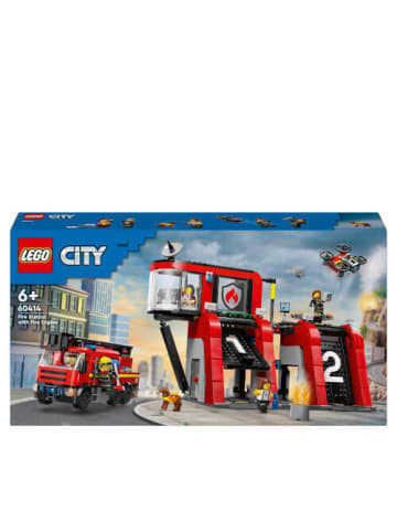 LEGO Bausteine City Feuerwehrstation mit Drehleiterfahrzeug, ab 6 Jahre