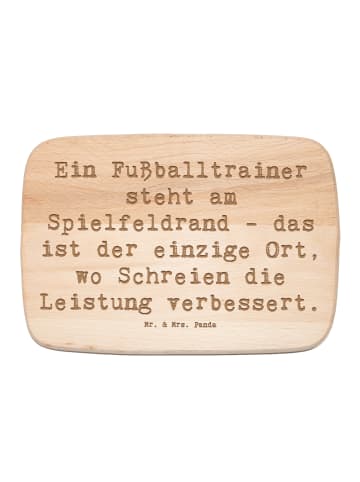 Mr. & Mrs. Panda Holzbrett Spruch Fußballtrainer Energie mit Spruch in Transparent