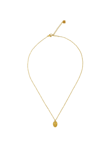 ANELY Halskette mit ovalem Anhänger 70 cm Modeschmuck in Gold
