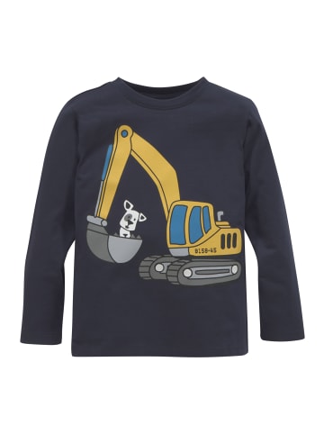 Kidsworld Langarmshirt in marine-bedruckt