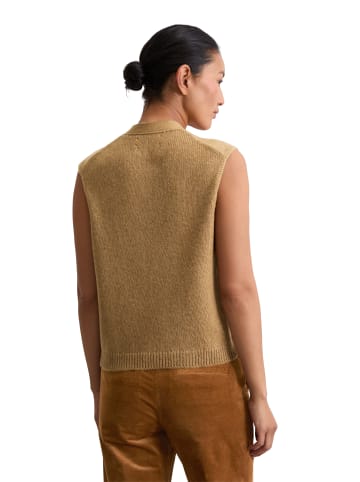 Marc O'Polo Ärmellose Strickweste relaxed in pure sand